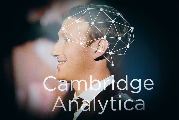 Первоначально на логотипе компании Cambridge Analytica был изображен генеральный директор Facebook Марк Цукерберг, но теперь его убрали с логотипа 056_rusrep_16-2.jpg Jaap Arriens/Zuma/TASS