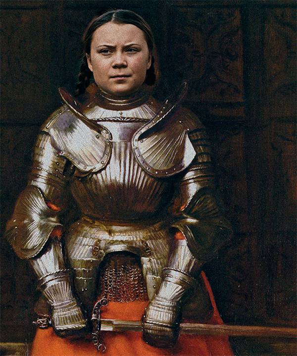 КОЛЛАЖ КИРИЛЛА РУБЦОВА Она — один большой стигмат. Попадание в архетип Жанны Д’Арк. Вот увидите, она найдет своего «короля», который «с ее и Божьей помощью» сможет противостоять «уже почти одолевшим врагам» в лице действующего истеблишмента