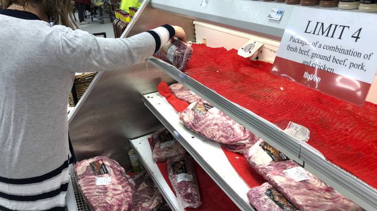 В американских  супермаркетах ограничивают покупки мяса