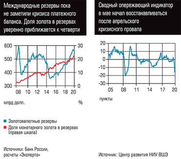  Международные резервы пока не заметили кризиса платежного баланса.