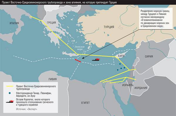 Проект Восточно-Средиземноморского трубопровода и зона влияния, на которую претендует Турция 61-02.jpg 