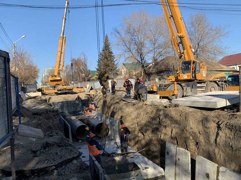  Ремонтные работы на тепломагистралях в Новосибирске, СГК