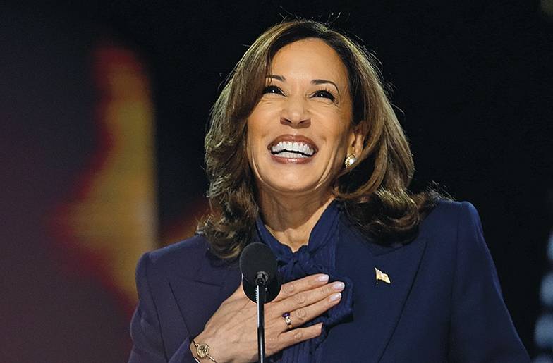 AP/TASS Кандидат в президенты США от Демократической партии Камала Харрис на национальном съезде Демократической партии