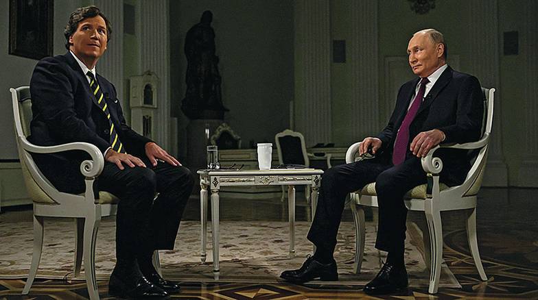 GAVRIIL GRIGOROV/KREMLIN POOL/PLANET PIX VIA ZUMA PRESS WIRE Интервью Владимира Путина американскому  журналисту Такеру Карлсону