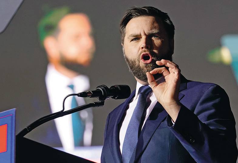 AP PHOTO/MICHAEL CONROY Джеймс Дэвид Вэнс, кандидат в вице-президенты от Республиканской партии, на выборах 2024 года