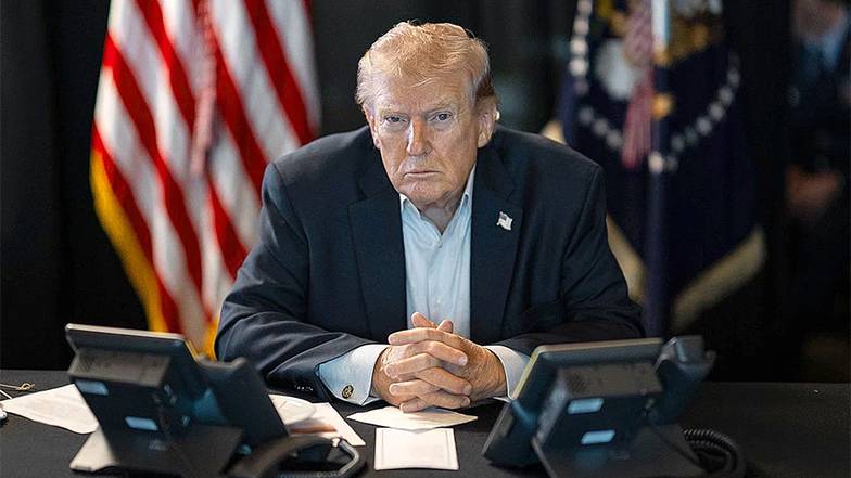  Дональд Трамп во время начала военной операции против Ирана «Эпическая ярость» 28 февраля 2026 года