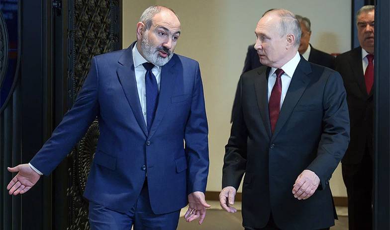 АЛЕКСАНДР ПАТРИН/ТАСС ПРЕМЬЕР-МИНИСТР АРМЕНИИ НИКОЛ ПАШИНЯН И ПРЕЗИДЕНТ РОССИИ ВЛАДИМИР ПУТИН