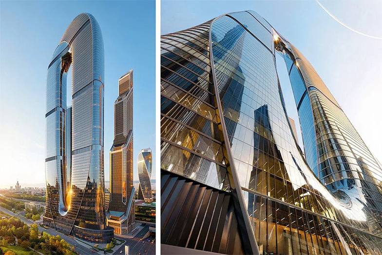  Овальный двухбашенный 90-этажный небоскреб One авторства Сергея Кузнецова  должен быть построен в Москве-Сити к 2030 году