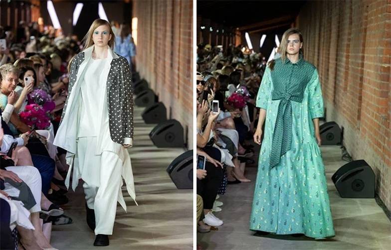 ПРЕДОСТАВЛЕНО КОМБИНАТОМ «ШУЙСКИЕ СИТЦЫ» Коллекция дизайнера Виктории Андреяновой, показанная на Московской неделе моды, сделана из регулярного ассортимента тканей «Шуйских ситцев»