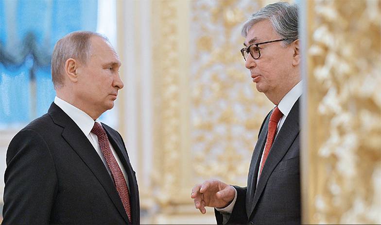 АЛЕКСЕЙ ДРУЖИНИ//ПРЕСС-СЛУЖБА ПРЕЗИДЕНТА РФ/ТАСС Президенты России и Казахстана Владимир Путин и Касым-Жомарт Токаев поддерживают регулярные рабочие  контакты