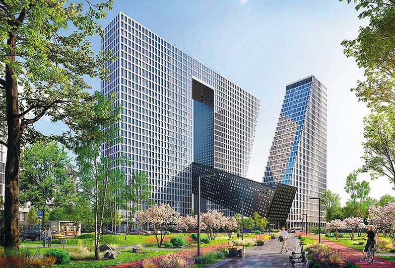  Один из самых необычных проектов последнего времени — жилой комплекс Emotion от девелопера «Основа»  в Большом Сити. Архитекторы «оторвали» от дома-пластины большой треугольный фрагмент, который отодвинули  и превратили в отдельный дом. А затем в центре «вырезали» высотный кусок, который наклонно соединили  с землей