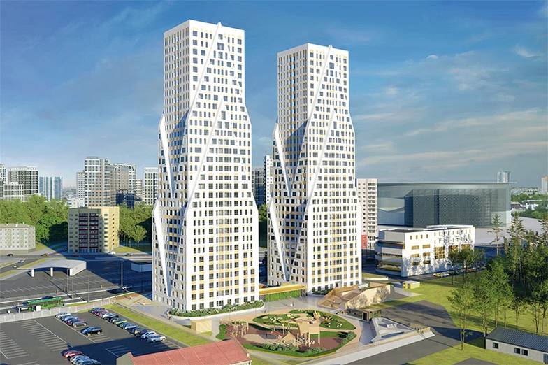  Комплекс из двух башен «Даблхаус 1:1», отсылающий к русской шатровой архитектуре, иногда относят  к метамодернизму