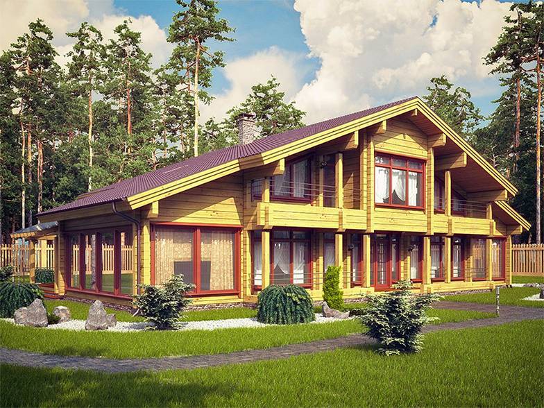 holz-house.ru Дом из клееного бруса по проекту "Австрия"