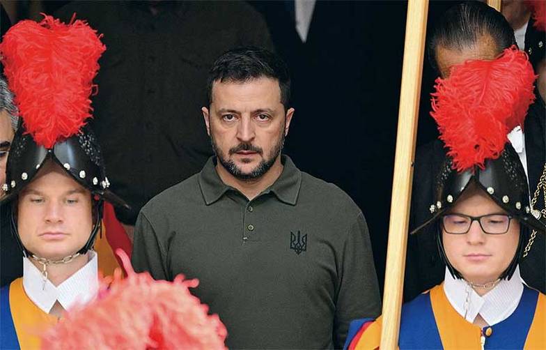 ZUMA\TASS Ватикан. Лидер Украины Владимир Зеленский перед встречей с папой римским Франциском