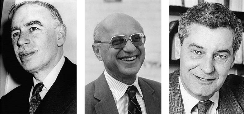 AP PHOTO/RICHARD SHEINWALD; KEYSTONE PICTURES USA/ZUMA Джон Мейнард Кейнс (1883–1946) считал потребление неизменной функцией от текущего дохода;  Милтон Фридман (1912–2006) исходил из  того, что домохозяйства планируют текущее  потребление, учитывая будущие доходы; Роберт Лукас (1937–2023) постулировал зависимость функции потребления от вариаций политики государства
