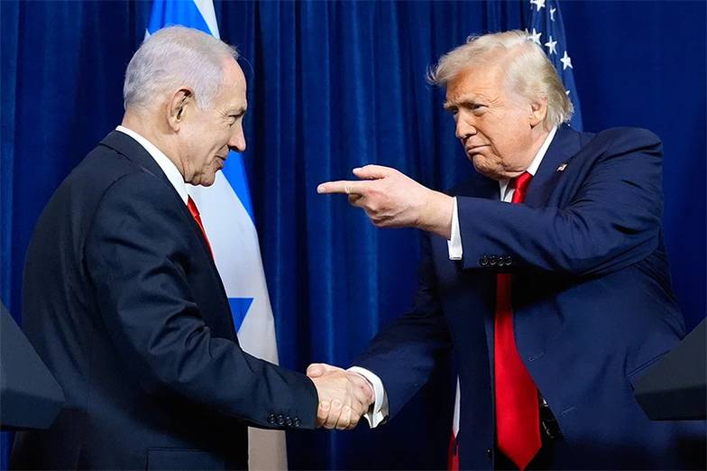 AP PHOTO/ALEX BRANDON Премьер-министр Израиля Биньямин Нетаньяху и президент США Дональд Трамп