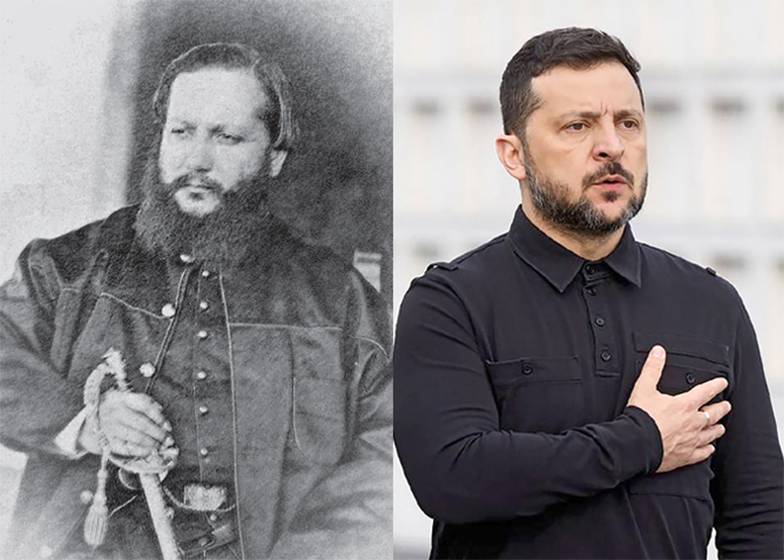 ТАСС Парагвайский диктатор Франсиско Солано Лопес (1827–1870) и лидер киевского режима  Владимир Зеленский