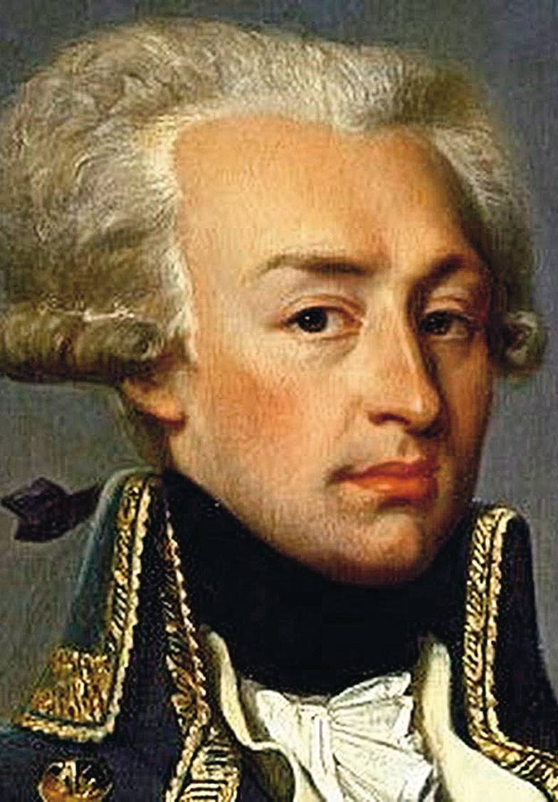  Маркиз де Лафайет, французский и американский  политический деятель. Участник трех революций:  американской Войны за независимость, Великой  французской революции и июльской революции 1830  года, один из авторов Декларации прав человека и  гражданина