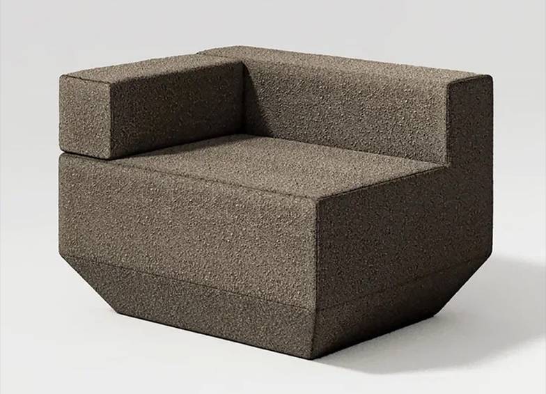  Unbevel Lounge Chair, кресло со съемным подлокотником. Бюро .dpt