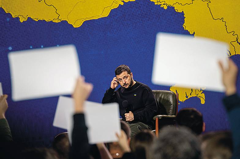 ТАСС Итоговая пресс-конференция президента Украины Владимира Зеленского в Киеве