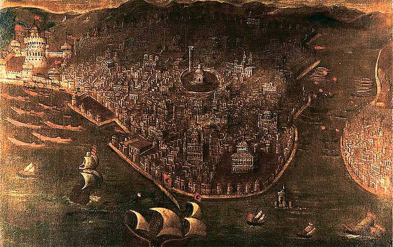  Падение Константинополя (1453). Картина неизвестного венецианского художника конца XV — нач. XVI века