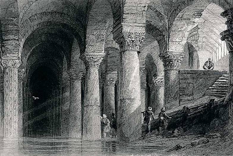  Томас Аллом. Цистерна Базилика. 1838 год