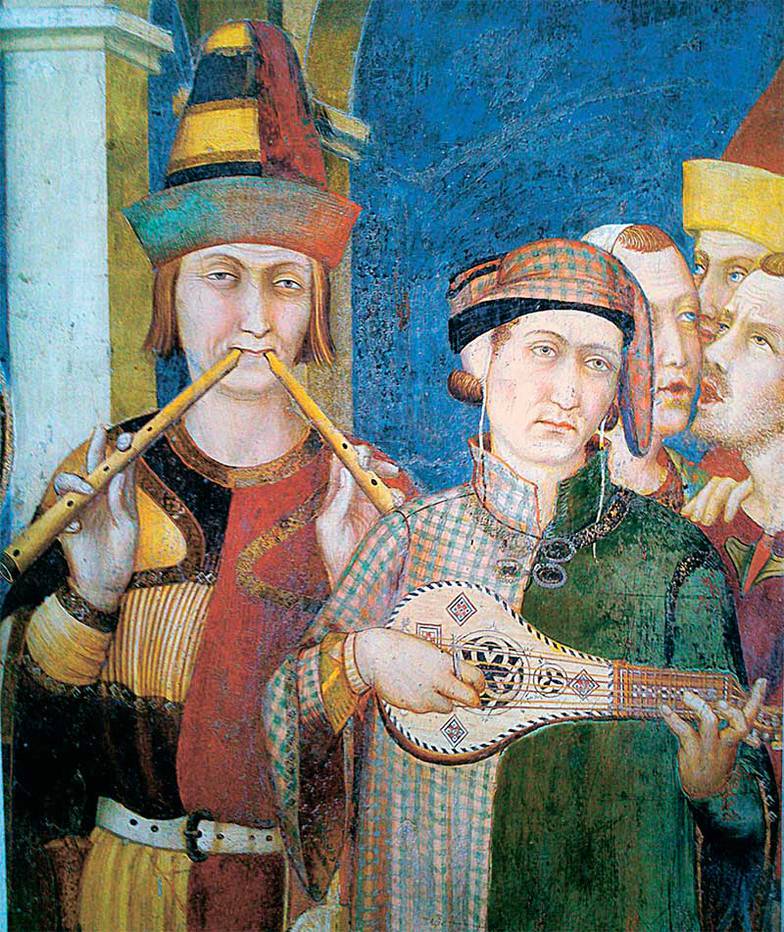  Симоне Мартини (Сиена, 1284 – Авиньон, 1344). Посвящение св. Мартина в рыцари. Деталь