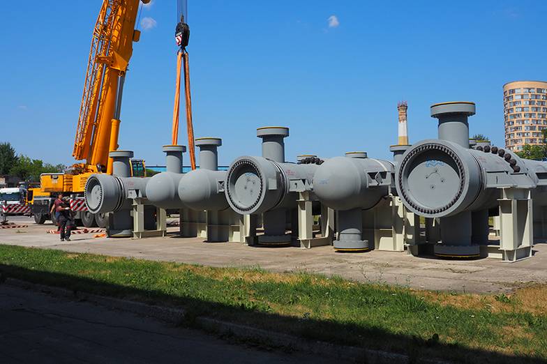 предоставлено «Альфа Лаваль Поток» Разгрузка теплообменного оборудования на территории  российского завода Альфа Лаваль