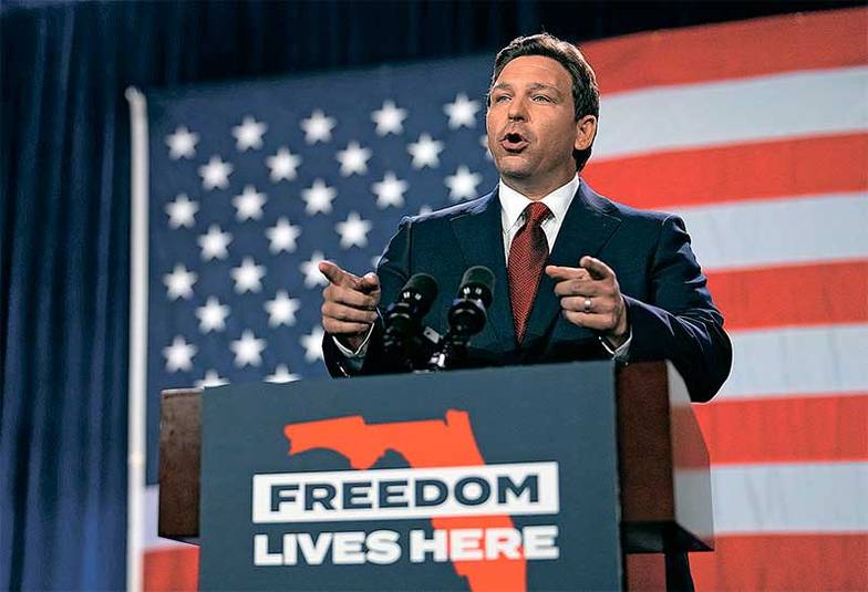 TASS Рон Десантис, губернатор Флориды, получил 59,4% голосов против 40% у демократа Чарли Криста