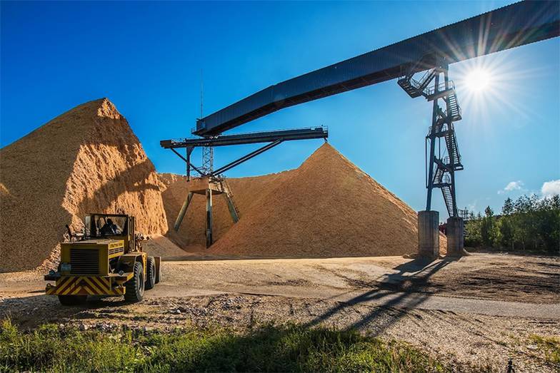 предоставлено пресс-службой компании Кучевое хранение древесной щепы