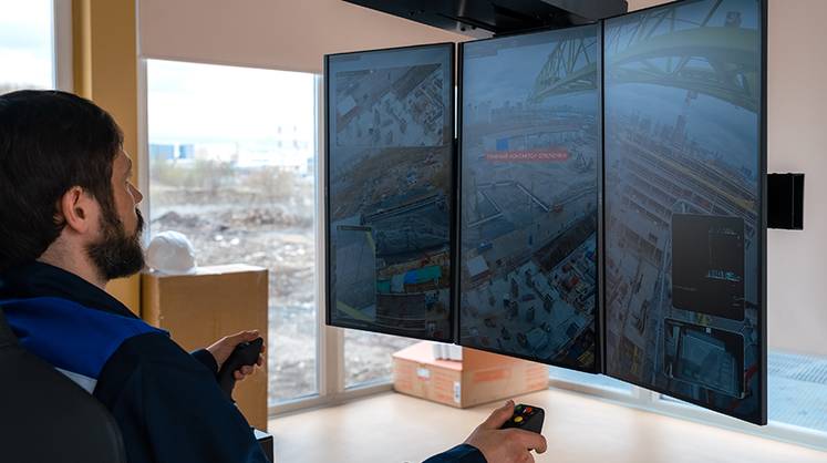 Жилой комплекс строит «умный» башенный кран