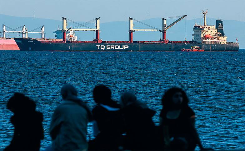 SEDAT SUNA/EPA/ТАСС Последнее судно-зерновоз в рамках зерновой сделки приехало из Одессы в Стамбул 18 июля