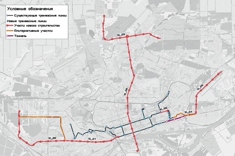 АДМИНИСТРАЦИЯ РОСТОВА-НА-ДОНУ Схема перспективной трамвайной сети Ростова до 2035 года