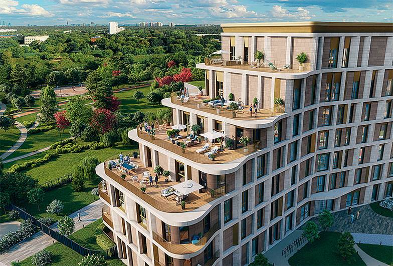 СБЕРСИТИ Одна из фишек дорогого жилья в СберСити — квартиры с большими открытыми террасами