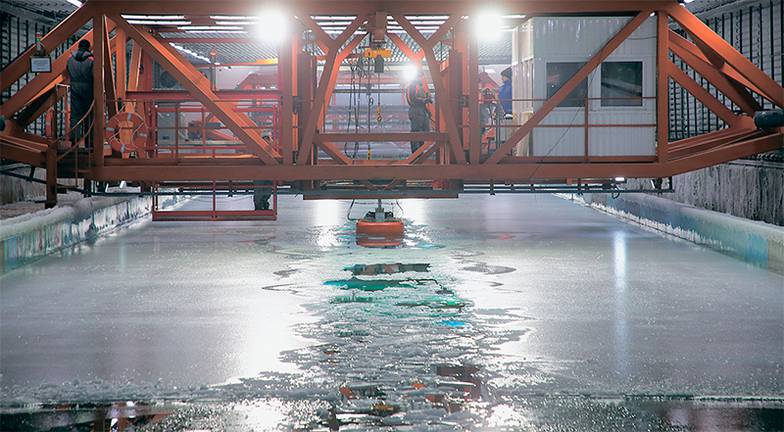  В опытовых бассейнах Крыловского центра испытания проводятся в условиях, «приближенных к боевым»