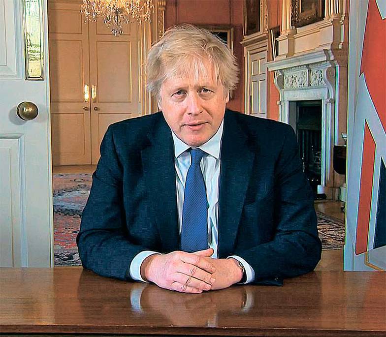 UK TV POOL Премьер-министр Великобритании Борис Джонсон солидаризировался с Америкой в стремлении побольнее наказать Россию