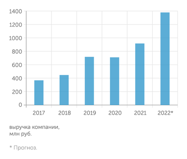 «Удачная мебель» Выручка компании «Удачная мебель» растет