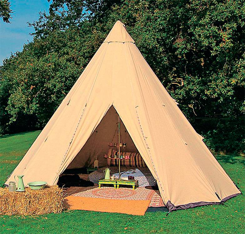  Типи — стилизация под индейский вигвам