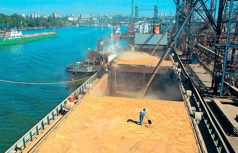 HIREZ:ИТАР-ТАСС/ ВАЛЕРИЙ МАТЫЦИН Экспорт зерна в прошлом году вырос до рекордных 48 млн тонн