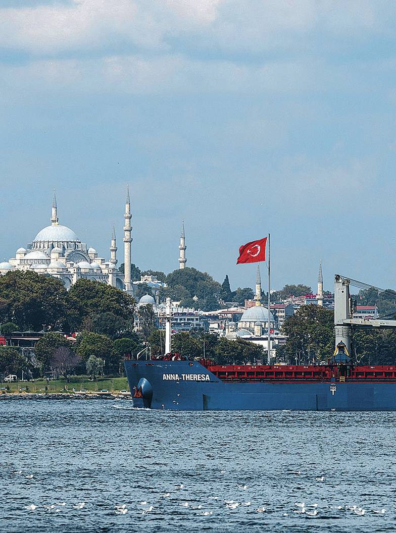 TASS Сухогруз «Анна-Тереза» в проливе Босфор. Одно из двух судов, вышедших из Одессы сразу после окончания «зерновой сделки»