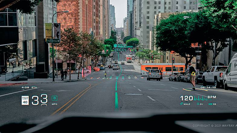 WayRay WayRay разработала технологию интегрирования в автомобильное стекло голографической пленки, на которой появляется трехмерное, яркое и четко видимое даже на солнечном свету изображение