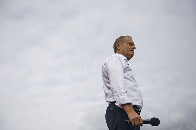 ATTILA HUSEJNOW/SOPA IMAGES VIA ZUMA Лидер партии «Гражданская платформа» Дональд Туск