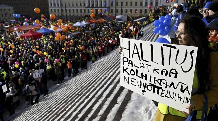 Забастовки поставят финский экспорт на двухнедельную паузу