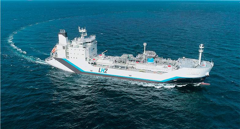  Suiso Frontier — первый в мире танкер для перевозки сжиженного водорода от компании Kawasaki