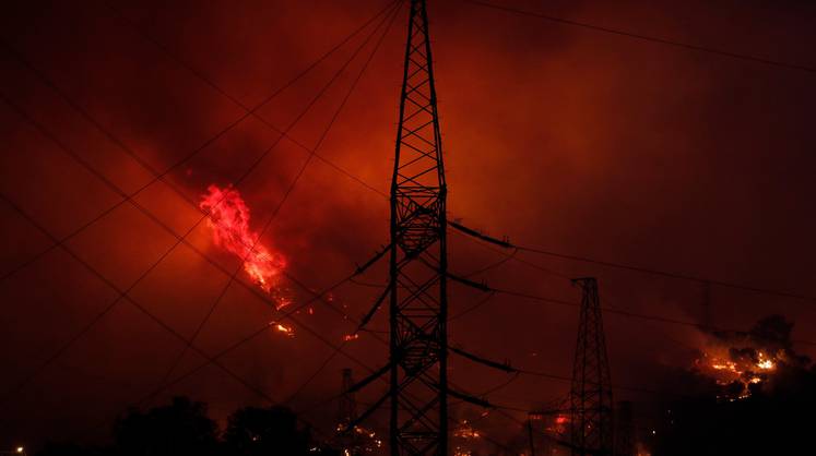 В Турции из-за лесных пожаров эвакуировали ТЭЦ