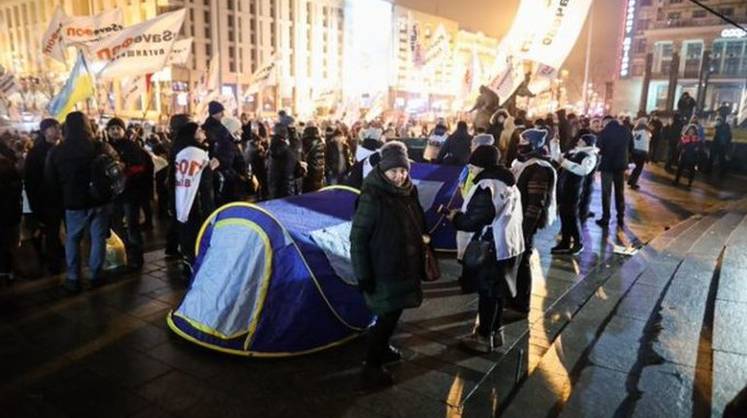 На киевском Майдане продолжается акция протеста