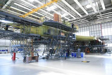 Официальный сайт главы республики Татарстан Ту-160M2 в процессе постройки на Казанском авиазаводе им. С. П. Горбунова в августе 2021 года