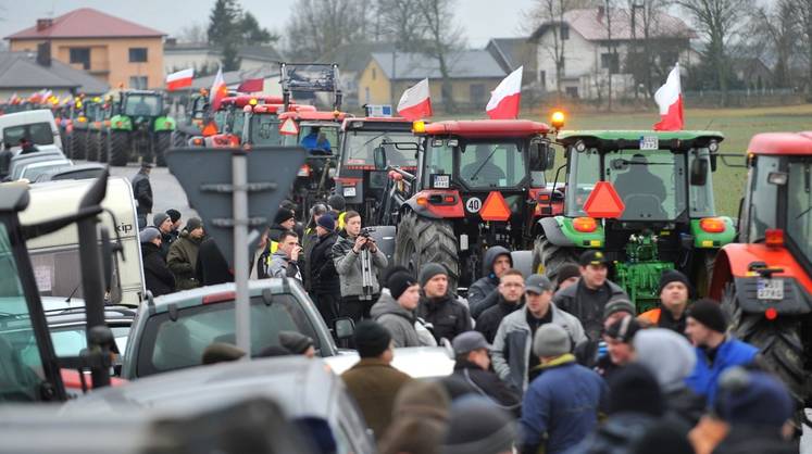 Польские фермеры перекрыли дороги в знак протеста против наплыва зерна с Украины