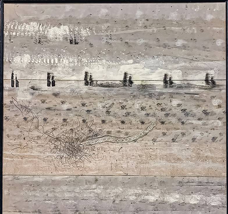  На этом пейзаже Вадима Мурина хорошо видна его фирменная помеха неясной природы