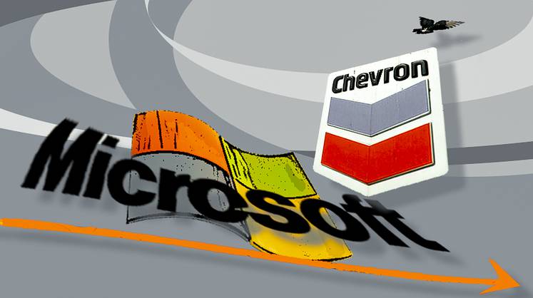 Акции Chevron переписали максимум, а Microsoft – минимум